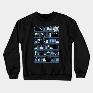 Purrfect Library by Tobe Fonseca Crewneck Sweatshirt